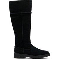 Clarks Women's Nella Hi Black Suede Knee High Boots | Size: 5.5-Standard Fit