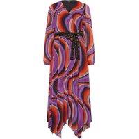 Star by Julien Macdonald Women's Abstract Mesh Pleated Maxi Dress | Size: 12