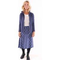 Lazy Jacks Women's Circle Jersey Midi Skirt in Blue | Size: 10