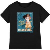 Moana Girl's Island Girl T-Shirt Black | Size: 7-8 Years