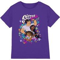 Disney Encanto Mirabel, Isabela & Luisa Have Sister Goals kids t-shirt in Purple | Size: 5-6 Years