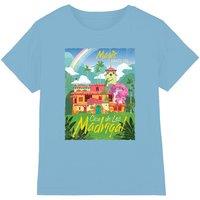 Disney Encanto Magic Awaits You...Casa de Los Madrigal Poster kids t-shirt in Light Blue | Size: 12-13 Years