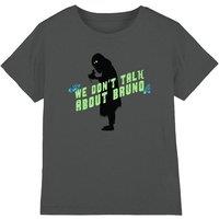 Encanto Girl's We Don'T Talk About Bruno With Bruno Silhouette T-Shirt Charcoal | Size: 7-8 Years