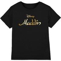 Aladdin Logo Kids T-Shirt Black | Size: 7-8 Years