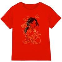 Disney Mulan Mushu Breezy Illustration kids t-shirt in Red | Size: 7-8 Years