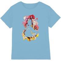 Disney Beauty & the Beast Belle Flower Silhouette kids t-shirt in Light Blue | Size: 12-13 Years
