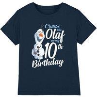 Frozen Chillin Like Olaf 10Th Birthday Kids T-Shirt Navy | Size: 12-13 Years