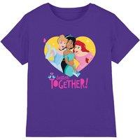 Disney Princess Valentine's Day Better Together kids t-shirt in Purple | Size: 12-13 Years