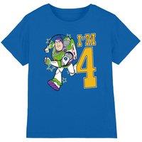 Disney Toy Story Birthday Buzz I'm 4 kids t-shirt in Royal | Size: 5-6 Years