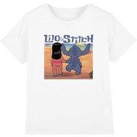 Lilo & Stitch Into The Sunset Kids T-Shirt White | Size: 12-13 Years