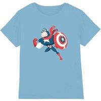 Captain America Holiday Outfit Kids T-Shirt Light Blue | Size: 12-13 Years