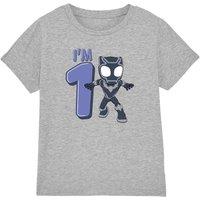 Black Panther Cute Birthday 1 Kids T-Shirt Light Grey | Size: 12-13 Years