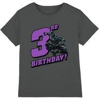 Black Panther Birthday 3 Kids T-Shirt Charcoal | Size: 3-4 Years