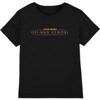Star Wars Obiwan Kenobi Logo Kids T-Shirt Black | Size: 7-8 Years