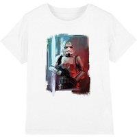 Star Wars Obiwan Kenobi Stormtrooper Painted Kids T-Shirt White | Size: 3-4 Years