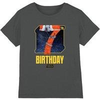 Star Wars Xwing Pilot 7Th Birthday Space Kids T-Shirt Charcoal | Size: 7-8 Years