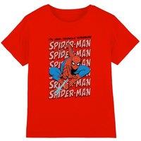 Marvel Boy's Friendly Neighborhood Spiderman Thwip T-Shirt, Red | Size: 12-13 Years
