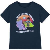 Disney Boy's Elio & Glordon Bff Kids T-Shirt, Navy | Size: 3-4 Years