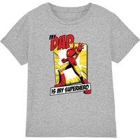 Marvel Boy's Cross Franchise Iron Man Dad Hero Comic Kids T-Shirt, Heather Grey | Size: 3-4 Years