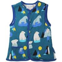 Toby Tiger Arctic Print Reversible Gilet in Blue | Size: 6-7 Years