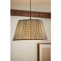 ValueLights Grange Large 45cm Floral Pleated Ceiling Pendant Lamp Shade in Mid Blue