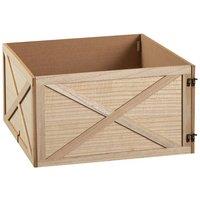Samuel Alexander 50 x 50cm Square Wooden Foldable Christmas Tree Base in Brown | Size: 50 x 50 cm
