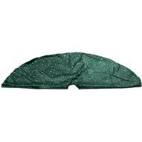 Samuel Alexander 1.2m Soft Dark Green Velour Christmas Tree Skirt with Gold Star Print