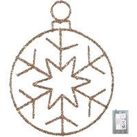 Samuel Alexander 49cm Gold Christmas Snowflake Ball with Warm White Twinkling LEDs