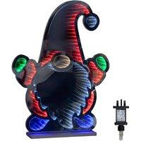 Samuel Alexander 60cm Christmas Gnome Infinity Light Decoration. Multi-Coloured LEDs