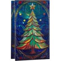 Samuel Alexander 21cm Double Sided Stained Glass Christmas Tree Decoration with LEDs