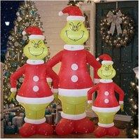 I Love Fancy Dress Light Up LED Grinch Inflatable | Size: Small