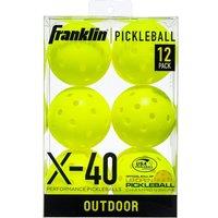 Franklin X-40 Outdoor Pickleball Balls (Pack of 12) in Yellow