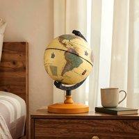 Costway Antique Globe Dia 14cm Mini Rotating World Globe Decorative Globe in Bronze