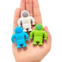Ooly Novelty Stationary Astronaut Rubber Erasers Set of 3
