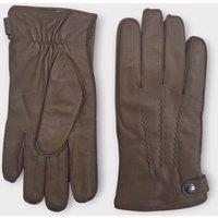 Infinity Leather Men's Italian Leather Warm Wool-Lined Winter Gloves - Regent in Tan | Size: Medium