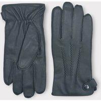 Infinity Leather Men's Italian Leather Warm Wool-Lined Winter Gloves - Regent in Olive | Size: Large