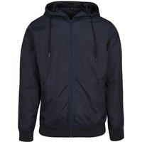 Build Your Brand Men's Zip Up Wind Runner Jacket in Navy | Size: 2XL