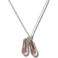 Aye Do Gifts Women's Childs Ballet Shoes Silver Necklace in Pink | Size: 16 inches
