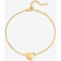 Jon Richard Women's Gold Plated Waterproof Mini Heart Bracelet