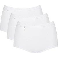 Sloggi Women's Basic+ Maxi 3 Pack Briefs in White | Size: 10