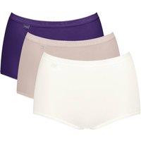 Sloggi Women's Basic+ Maxi 3 Pack Briefs in Purple | Size: 30