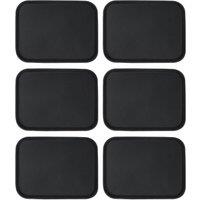 Argon Tableware Rectangle Non-Slip Serving Trays - 51cm x 38cm - Black - Pack of 6 | Size: 51 cm x 38 cm