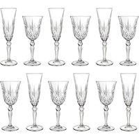 RCR Crystal 12pc Melodia White Wine Glasses & Champagne Flutes Set in Clear