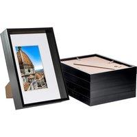 Nicola Spring 3D Deep Box Frames with A5 Mount - A4 (8" x 12") - White Mount - Pack of 5 in Black