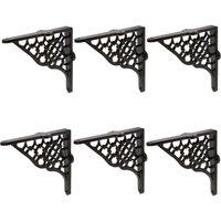 Hammer and Tongs Honeycomb Iron Shelf Bracket - D155mm - Pack of 6 in Black | Size: 1000mm x 1000mm