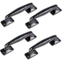 Hammer and Tongs Forged Barn Door Handle - H150mm - Black - Pack of 4 | Size: 10000mm x 520mm