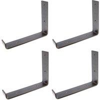 Hammer and Tongs Scaffold Board Iron Shelf Bracket - D235mm - Pack of 4 in Grey | Size: 1000mm x 1000mm