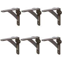 Hammer and Tongs Iron Shelf Bracket - D100mm - Pack of 6 in Grey | Size: 1000mm x 1000mm
