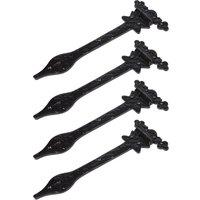 Hammer and Tongs Ornate T-Hinge - W310mm - Black - Pack of 4 | Size: 10000mm x 520mm