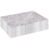 Argon Tableware Marble Serving Boards - 30 x 20cm - Set of 6 White Serving Platters | Size: 30 x 20 cm